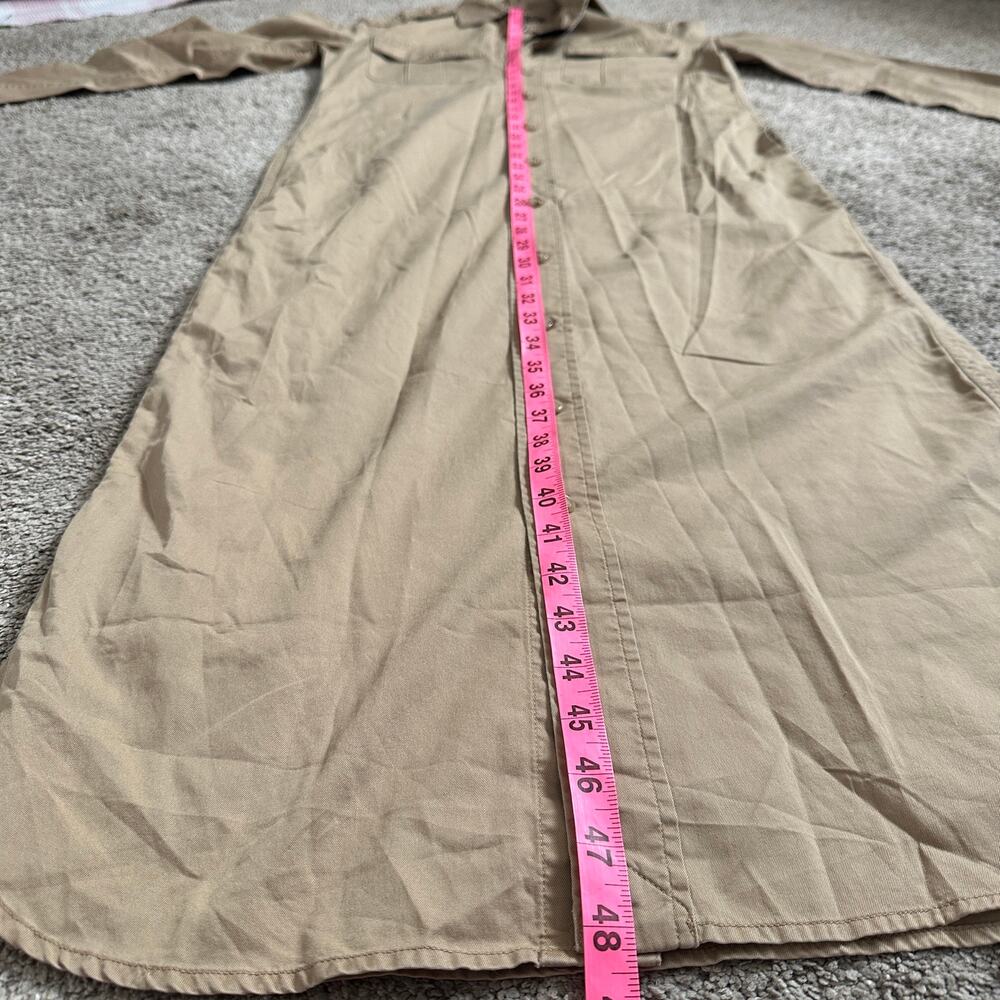 NWT Vintage Ralph Lauren Desert Explorer Maxi Dress Button Up Long Sleeve Tan - Picture 6 of 15